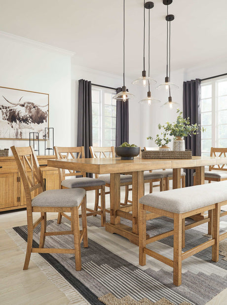 Havonplane Brown Counter Height Dining Room Set / 8pc - Ornate Home