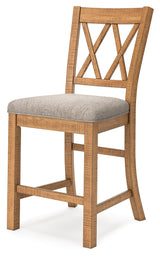 Havonplane Brown Counter Height Extension Dining Table 4 Barstools and Bench (Online Special Price) - Ornate Home