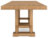 Havonplane Brown Counter Height Extension Dining Table 4 Barstools and Bench (Online Special Price) - Ornate Home