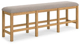 Havonplane Brown Counter Height Extension Dining Table 4 Barstools and Bench (Online Special Price) - Ornate Home