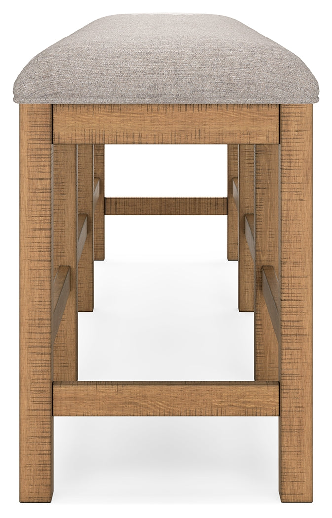 Havonplane Brown Counter Height Extension Dining Table 4 Barstools and Bench (Online Special Price) - Ornate Home
