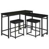 Hawes Dark Charcoal 4-piece Counter Height Dining Room Set - Ornate Home