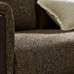 Hawken Antique/Espresso Boucle Fabric Accent Armchair - Ornate Home