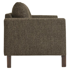 Hawken Antique/Espresso Boucle Fabric Loveseat - Ornate Home