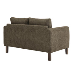 Hawken Antique/Espresso Boucle Fabric Loveseat - Ornate Home