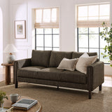 Hawken Antique/Espresso Boucle Fabric Sofa - Ornate Home
