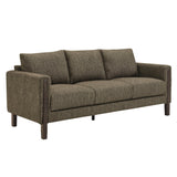 Hawken Antique/Espresso Boucle Fabric Sofa - Ornate Home