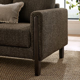 Hawken Antique/Espresso Boucle Fabric Sofa - Ornate Home