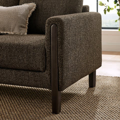 Hawken Antique/Espresso Boucle Fabric Sofa - Ornate Home