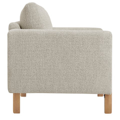 Hawken Parchment Beech Boucle Fabric Accent Armchair - Ornate Home