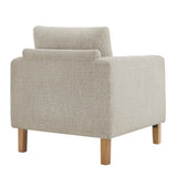 Hawken Parchment Beech Boucle Fabric Accent Armchair - Ornate Home