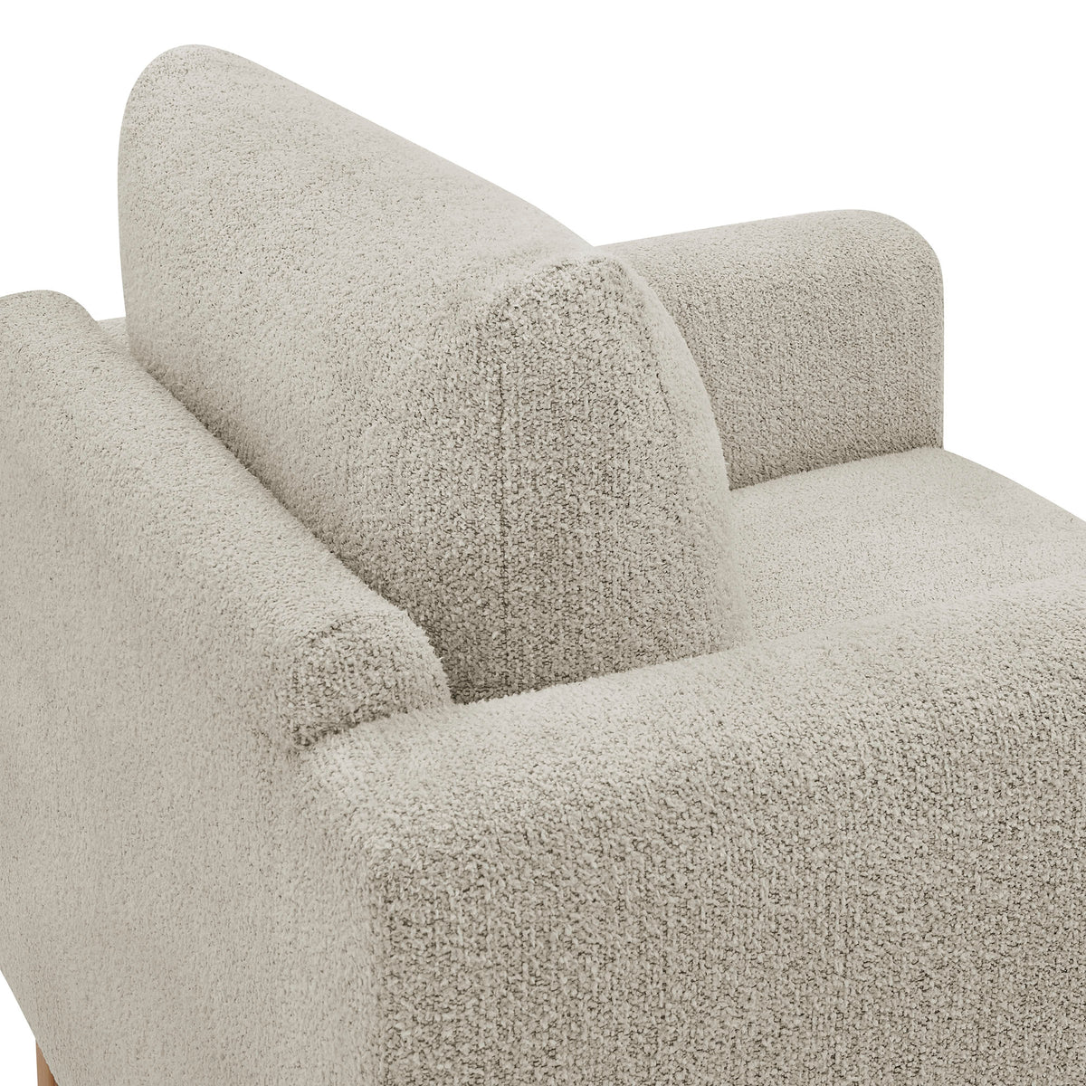 Hawken Parchment Beech Boucle Fabric Accent Armchair - Ornate Home