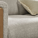 Hawken Parchment Beech Boucle Fabric Accent Armchair - Ornate Home