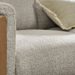 Hawken Parchment Beech Boucle Fabric Accent Armchair - Ornate Home