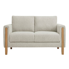 Hawken Parchment Beech Boucle Fabric Loveseat - Ornate Home