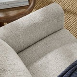 Hawken Parchment Beech Boucle Fabric Loveseat - Ornate Home