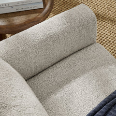 Hawken Parchment Beech Boucle Fabric Loveseat - Ornate Home