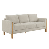 Hawken Parchment Beech Boucle Fabric Sofa - Ornate Home