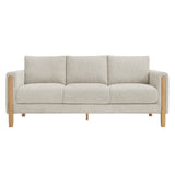 Hawken Parchment Beech Boucle Fabric Sofa - Ornate Home