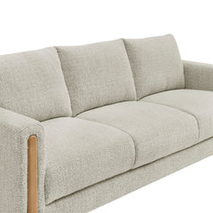 Hawken Parchment Beech Boucle Fabric Sofa - Ornate Home
