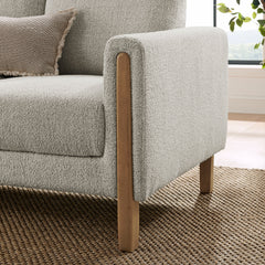 Hawken Parchment Beech Boucle Fabric Sofa - Ornate Home