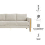Hawken Parchment Beech Boucle Fabric Sofa - Ornate Home