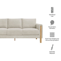 Hawken Parchment Beech Boucle Fabric Sofa - Ornate Home