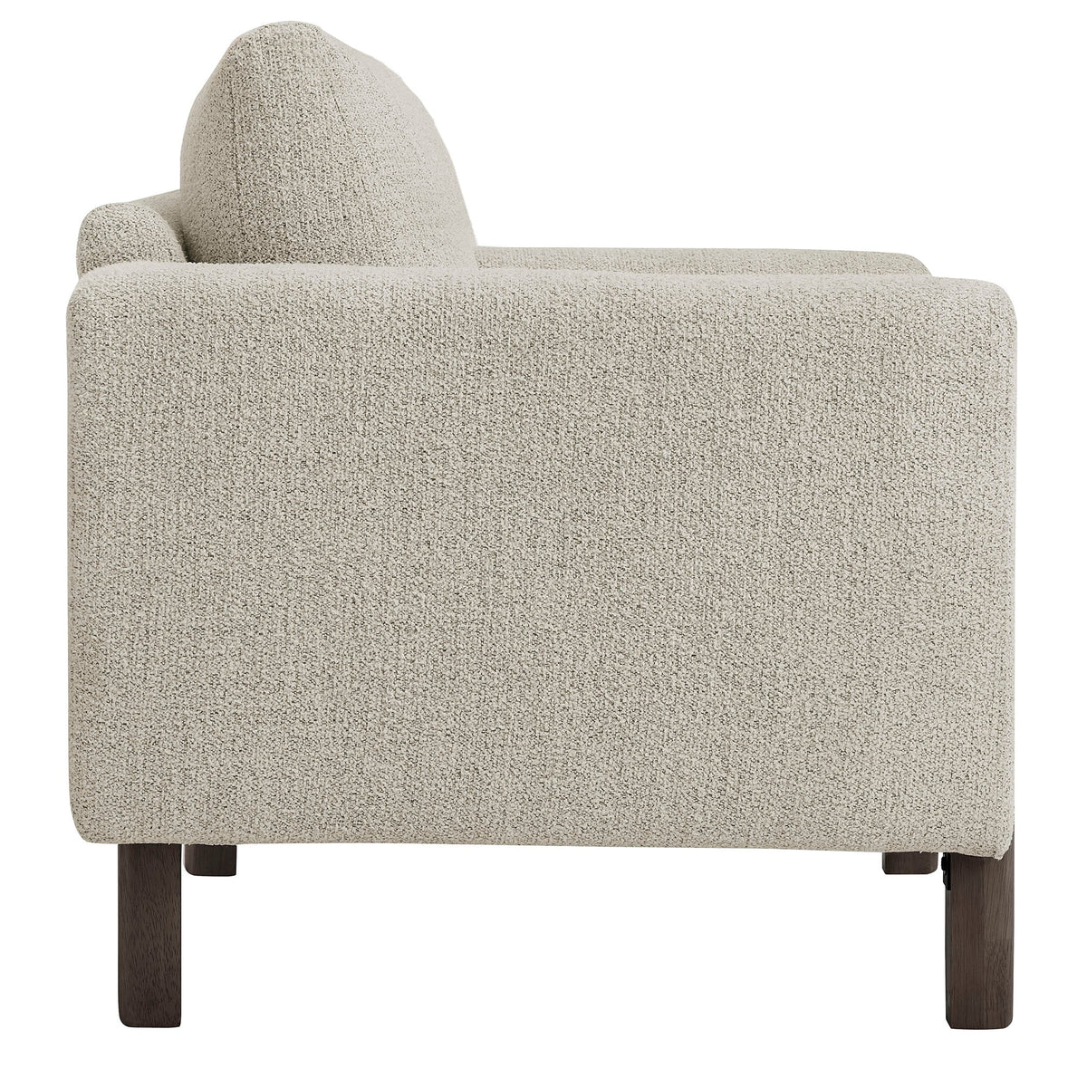 Hawken Parchment/Espresso Boucle Fabric Accent Armchair - Ornate Home