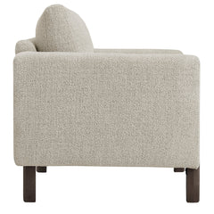 Hawken Parchment/Espresso Boucle Fabric Accent Armchair - Ornate Home