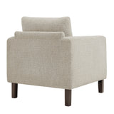 Hawken Parchment/Espresso Boucle Fabric Accent Armchair - Ornate Home