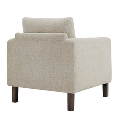 Hawken Parchment/Espresso Boucle Fabric Accent Armchair - Ornate Home