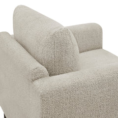 Hawken Parchment/Espresso Boucle Fabric Accent Armchair - Ornate Home