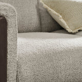 Hawken Parchment/Espresso Boucle Fabric Accent Armchair - Ornate Home