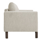 Hawken Parchment/Espresso Boucle Fabric Loveseat - Ornate Home