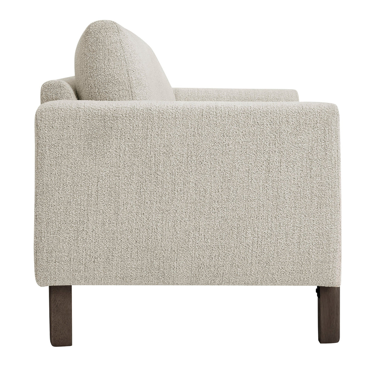 Hawken Parchment/Espresso Boucle Fabric Loveseat - Ornate Home