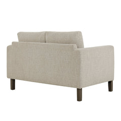 Hawken Parchment/Espresso Boucle Fabric Loveseat - Ornate Home