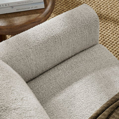 Hawken Parchment/Espresso Boucle Fabric Loveseat - Ornate Home