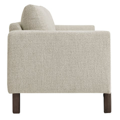 Hawken Parchment/Espresso Boucle Fabric Sofa - Ornate Home