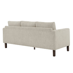 Hawken Parchment/Espresso Boucle Fabric Sofa - Ornate Home