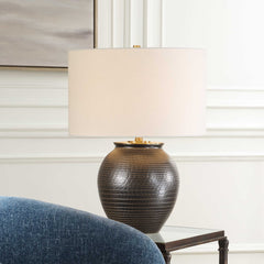 Hawkins Bronze Ribbed Table Lamp - Ornate Home