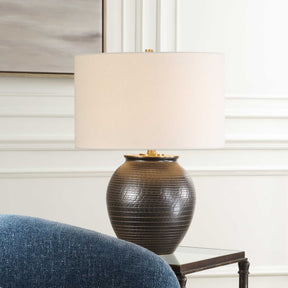 Hawkins Bronze Ribbed Table Lamp - Ornate Home
