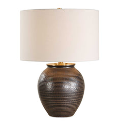 Hawkins Bronze Ribbed Table Lamp - Ornate Home