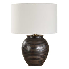 Hawkins Bronze Ribbed Table Lamp - Ornate Home