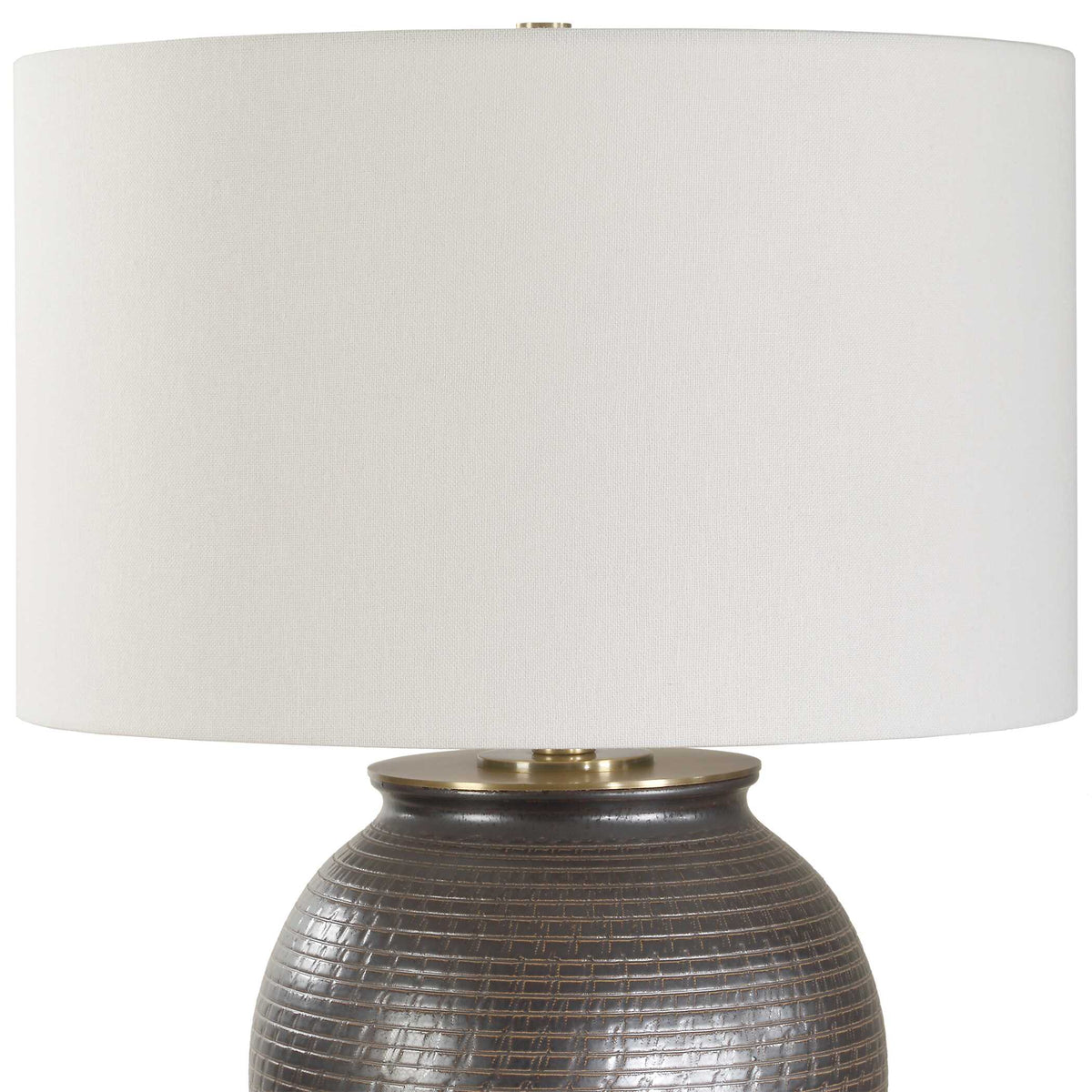 Hawkins Bronze Ribbed Table Lamp - Ornate Home