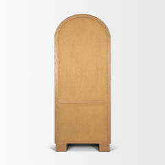 Hawthorne Brown Solid Oak Wood with Glass Curio Cabinet