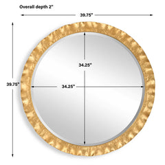 Haya Gold Round Mirror - Ornate Home