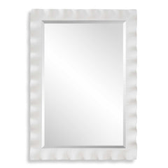 Haya White Scalloped Mirror - Ornate Home