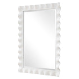 Haya White Scalloped Mirror - Ornate Home