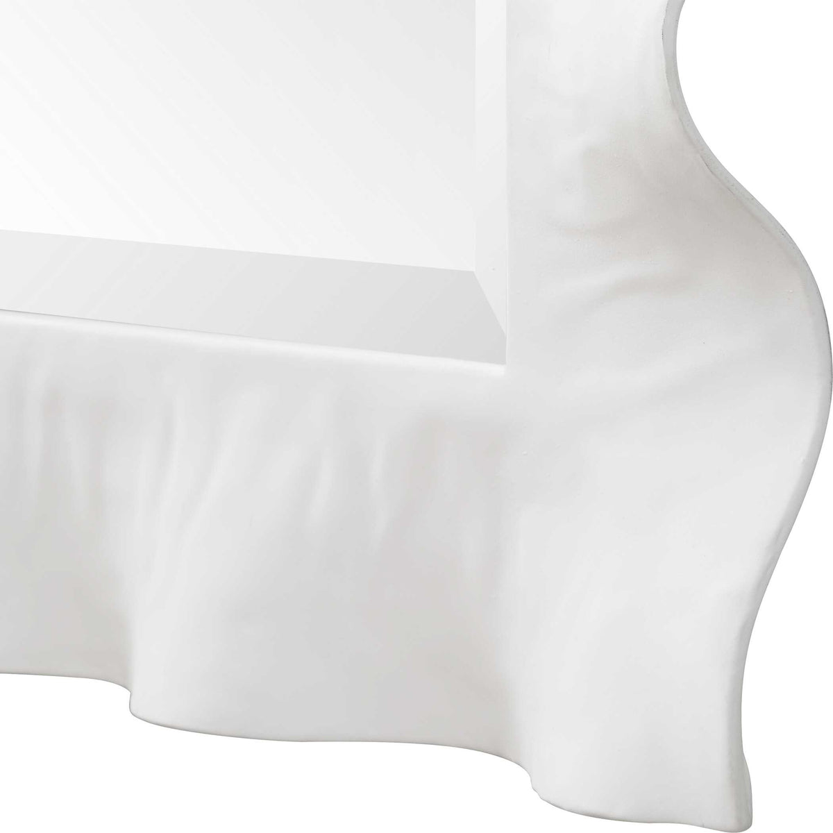 Haya White Scalloped Mirror - Ornate Home