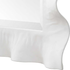 Haya White Scalloped Mirror - Ornate Home